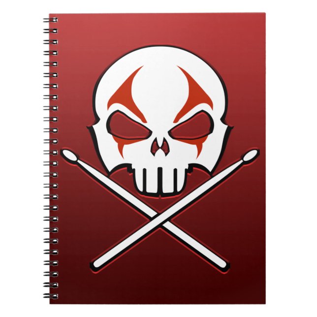 Cuaderno Libro de notas sobre tambores Metalizado para port (Frente)