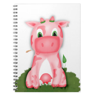 Cuaderno Libro de notas sobre vacas rosadas