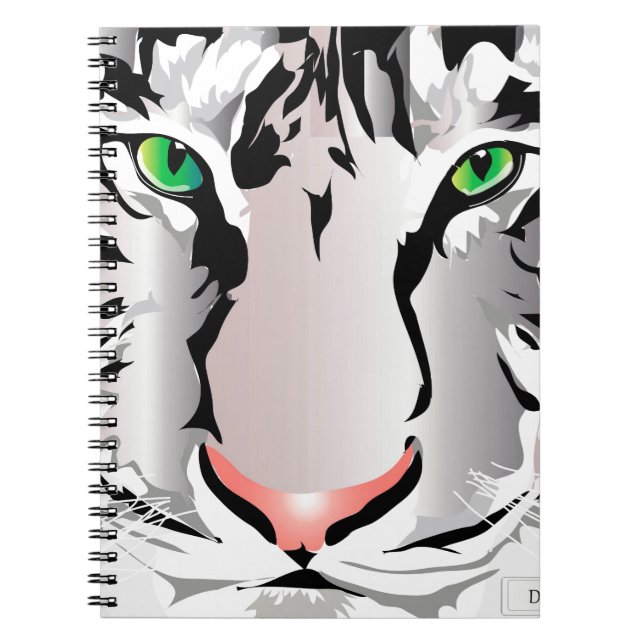 CUADERNO LIBRO DE NOTAS TIGER-WHITE/GRIS (Frente)