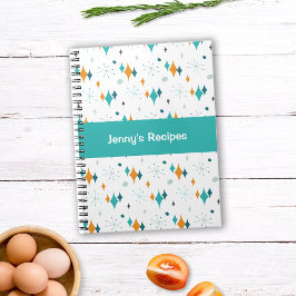 Cuaderno Libro de Recetas de Cocina Estrellas Retro Vintage