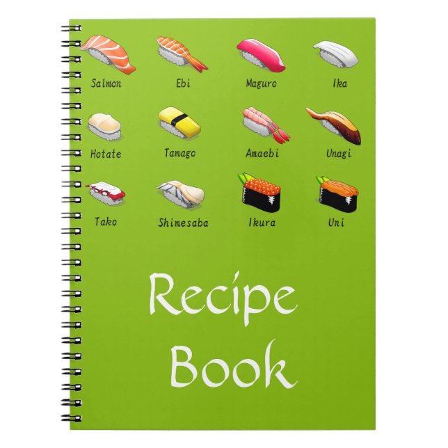 Cuaderno Libro de recetas de comida asiática japonesa de su (Frente)