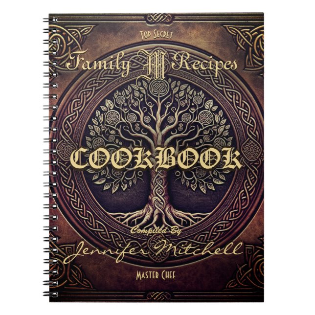 Cuaderno Libro de recetas de la familia de cosecha de cosec (Frente)