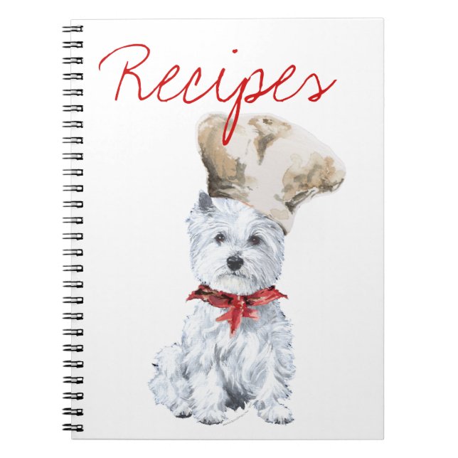 Cuaderno Libro de recetas de West Highland White Terrier (Frente)
