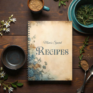 Cuaderno Libro de Recetas Familiares Victoriano de Floral R