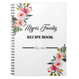 Cuaderno libro de recetas florales
