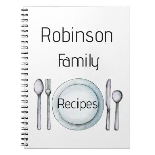 Cuaderno Libro de Recetas Personalizadas