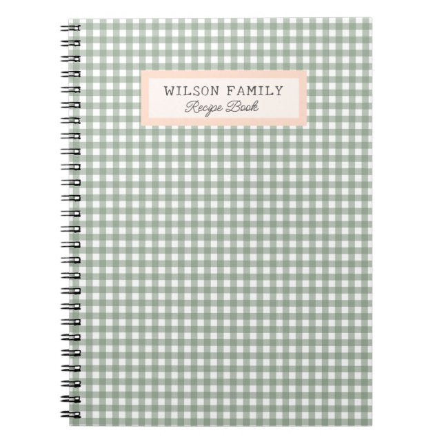 Cuaderno Libro de recetas personalizadas de la familia con  (Frente)