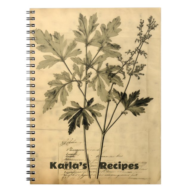 Cuaderno Libro de recetas Vintage Victorian (Frente)