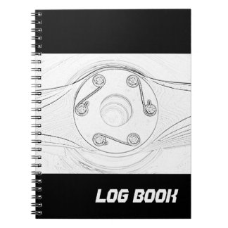 Cuaderno Libro de registro de vuelos de hélice blanca y neg