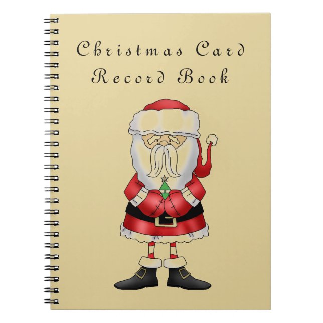 Cuaderno Libro de registros de tarjetas de navidades (Frente)