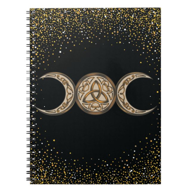 Cuaderno Libro de Sombras Celta Luna Triple / Triple Diosa  (Frente)