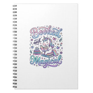 Cuaderno Libro de Unicornio y Tipografía de Idea de Regalo