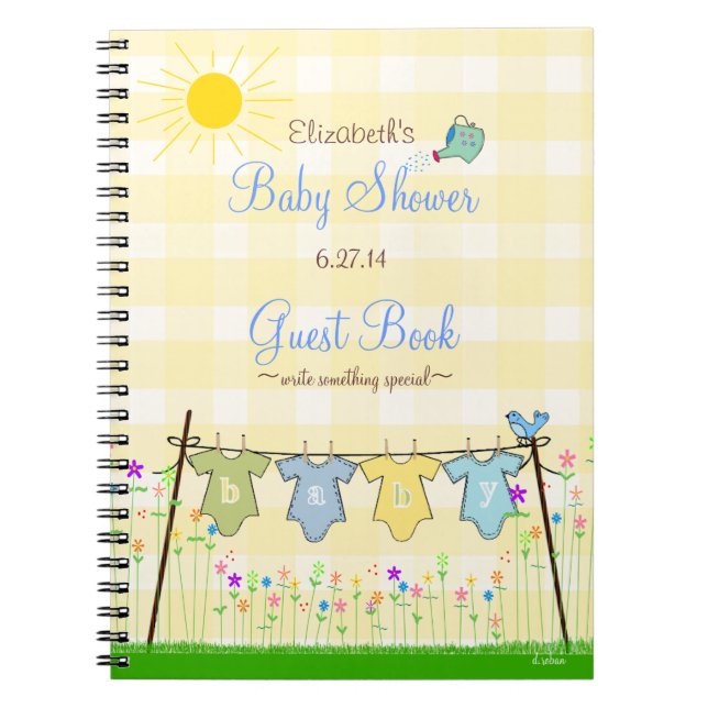 Cuaderno Libro de visitas adorable el | de Baby Shower de (Frente)