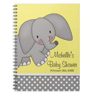 Cuaderno Libro de visitas amarillo lindo de Baby Shower del