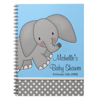 Cuaderno Libro de visitas azul lindo de Baby Shower del