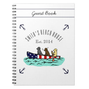 Cuaderno Libro de visitas Canoeing de la casa de playa de