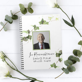 Cuaderno Libro de visitas conmemorativo de funeral de acuar