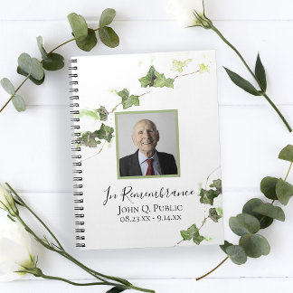 Cuaderno Libro de visitas conmemorativo de funeral de acuar