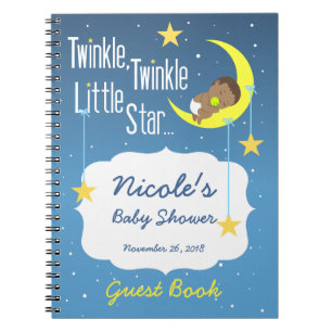 Cuaderno Libro de visitas de Baby Shower del centelleo del