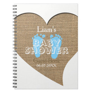 Cuaderno Libro de visitas de Baby Shower del muchacho de la