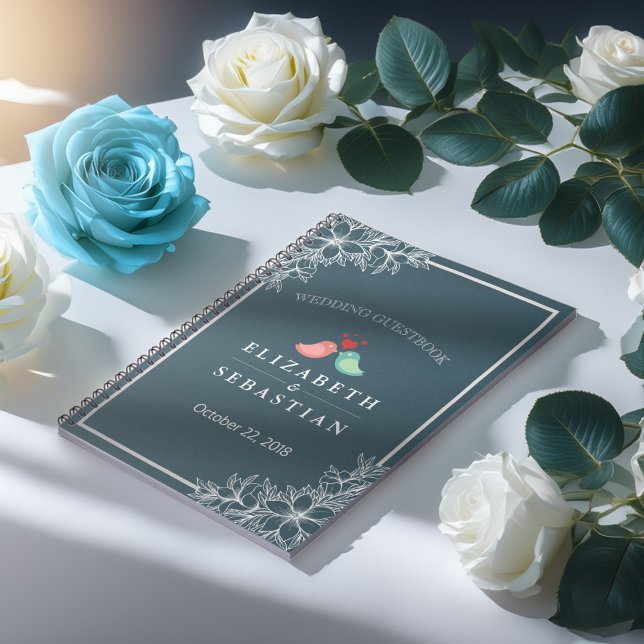Cuaderno Libro de visitas de Bodas de los pájaros florales  (Subido por el creador)