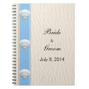 Cuaderno Libro de visitas de la boda de playa del Seashell