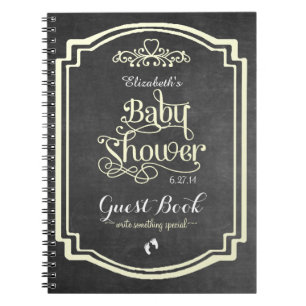 Cuaderno Libro de visitas de la ducha del Pizarra-Bebé del