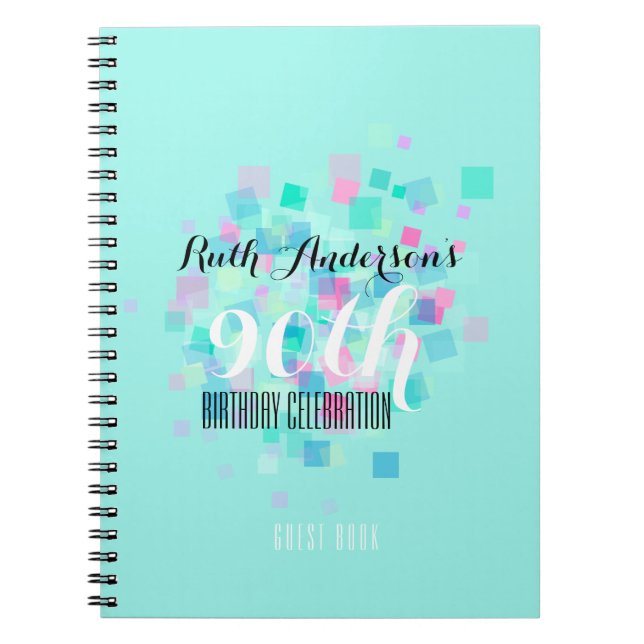 Cuaderno Libro de visitas de la fiesta de cumpleaños de la (Frente)