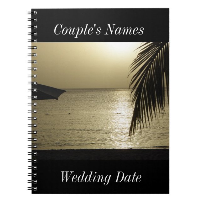 Cuaderno Libro de visitas de Negril Jamaica Boda (Frente)