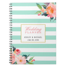 Cuaderno Libro de visitas de planificadores de bodas floral
