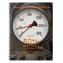 Libro de visitas del cumpleaños del manómetro