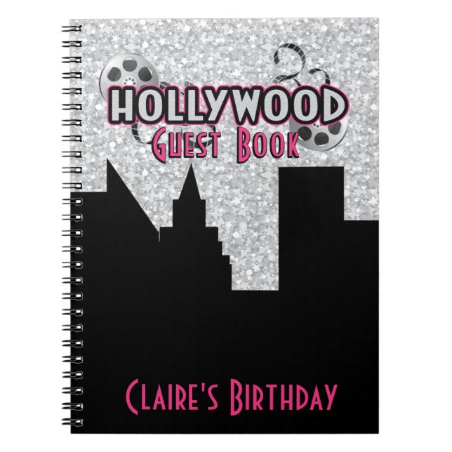 Cuaderno Libro de visitas del fiesta de Hollywood (Frente)