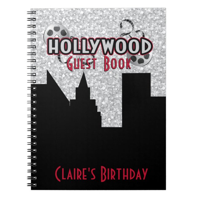 Cuaderno Libro de visitas del fiesta de Hollywood (Frente)