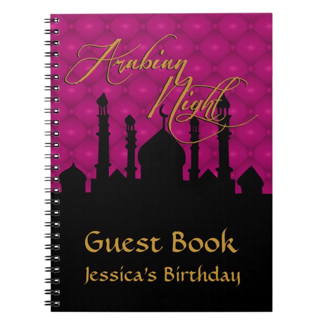 Cuaderno Libro de visitas del fiesta de las noches árabes (Frente)