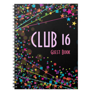 Cuaderno Libro de visitas del fiesta del club del dulce 16