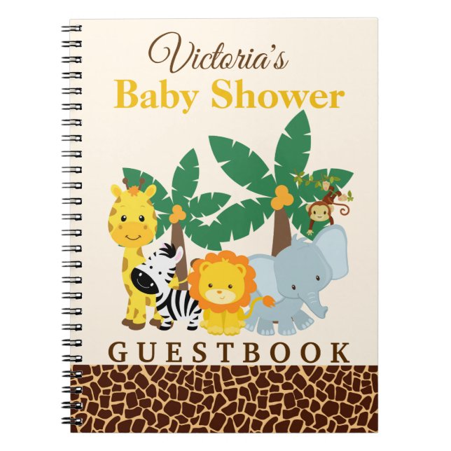 Cuaderno Libro de visitas del personalizado de Baby Shower (Frente)