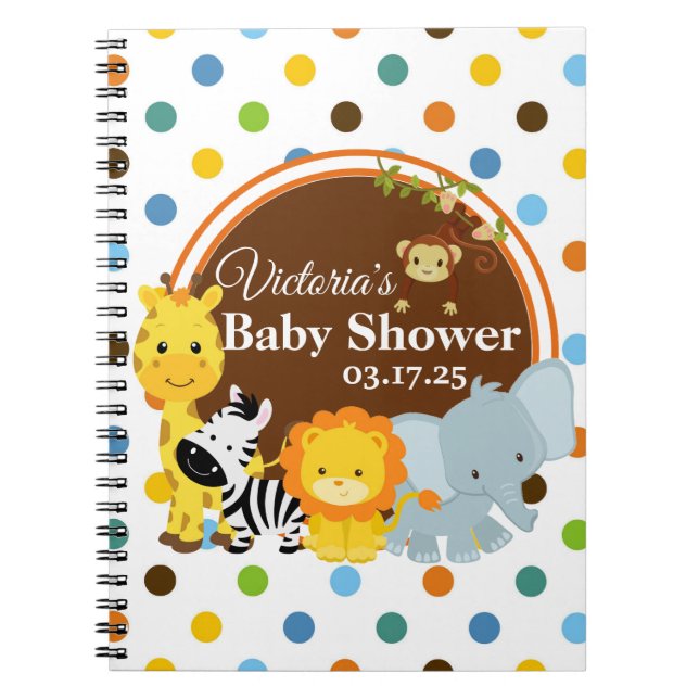 Cuaderno Libro de visitas del personalizado de Baby Shower (Frente)