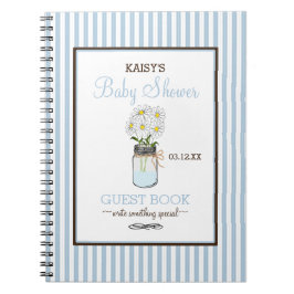 Cuaderno Libro de visitas el | de Baby Shower del tarro de