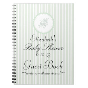 Cuaderno Libro de visitas elegante de Baby Shower de la