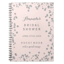 Libro de visitas nupcial rosado adaptable de la