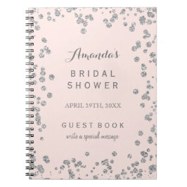 Cuaderno Libro de visitas nupcial rosado adaptable de la