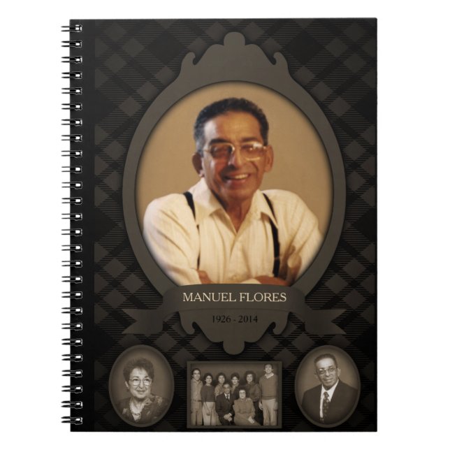 Cuaderno libro de visitas para conmemoración de fotografías (Frente)