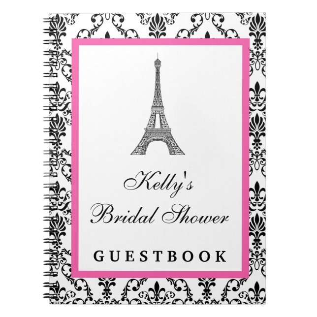 Cuaderno Libro de visitas rosado del personalizado de París (Frente)
