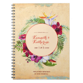 Cuaderno Libro de visitas rustico para Bodas tropicales de
