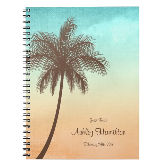 Cuaderno Libro de visitas tropical del dulce 16 de la (Frente)