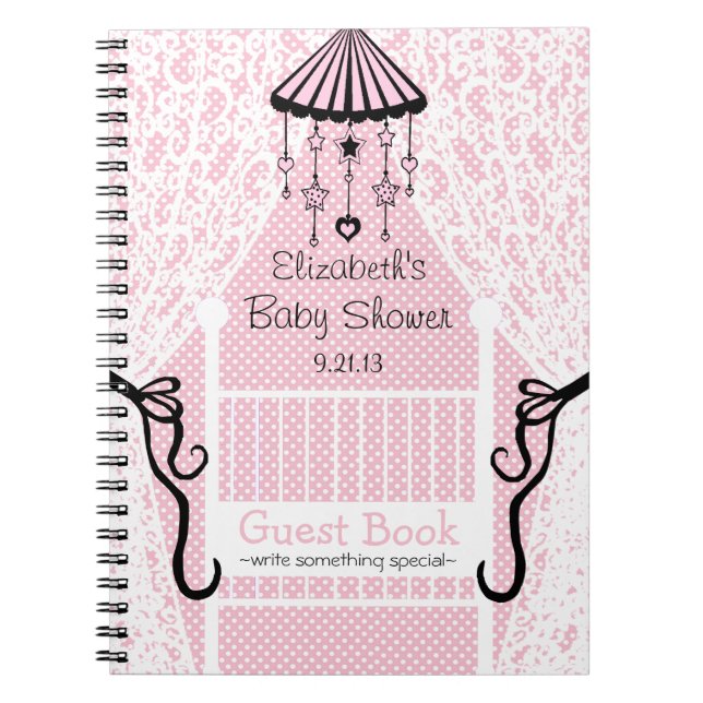 Cuaderno Libro del pesebre y de huésped de Baby Shower del (Frente)