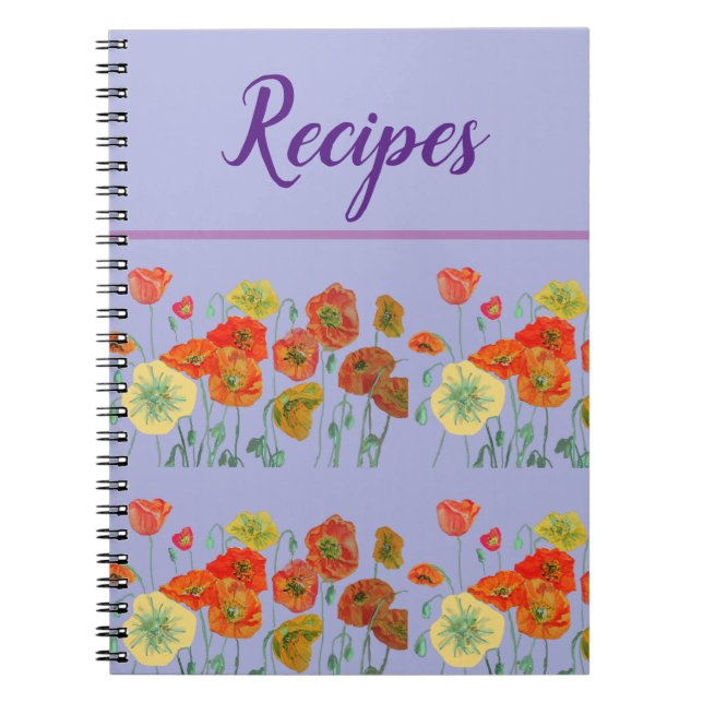 Cuaderno Libro Diario Pansy Lilac Receta Morada Floral (Frente)