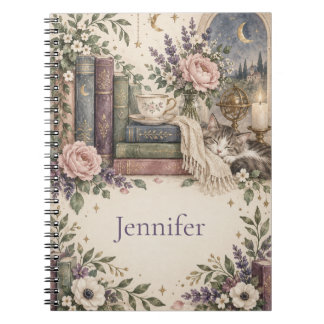 Cuaderno Libro Floral Vintage Personalizado