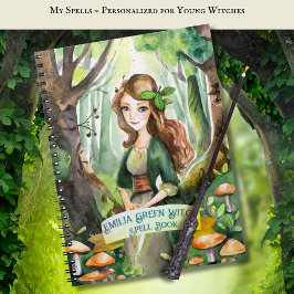 Cuaderno Libro Grimoire de hélices de adolescente VERDE