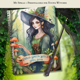 Cuaderno Libro Grimoire de hélices de adolescente VERDE